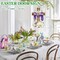 He is Risen Easter Decoration Wooden Wreaths for Front Door Sign Cross Sign Door Wall Signs, Sheep Christian Jesus Lily Flowers Ornaments Hanging Crafts for Spring Home Farmhouse Party Porch Decor